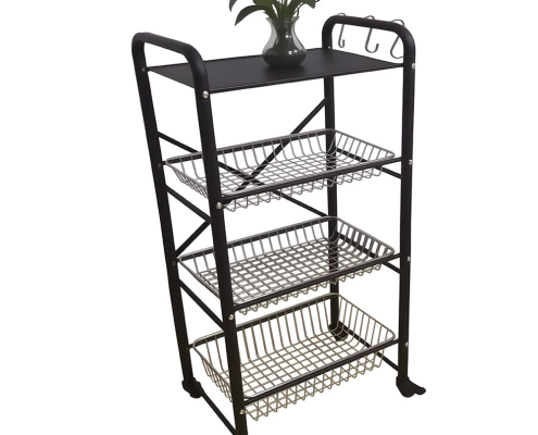 indoor & outdoor metal utility storage rack multi‑layer wire storage shelf